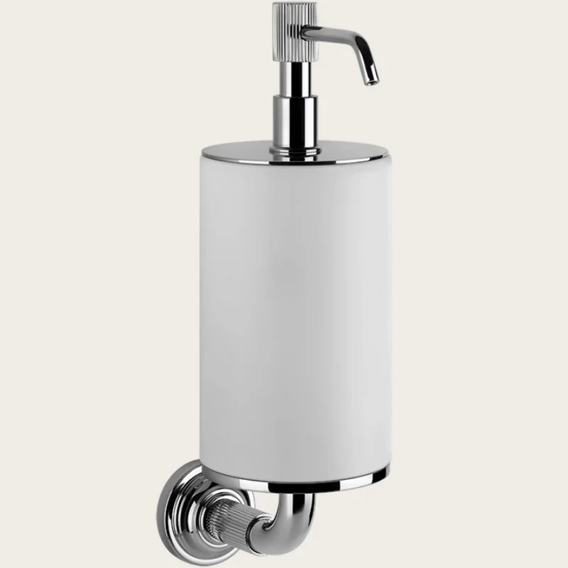 Дозатор для жидкого мыла, Gessi, VENTI20, шгв 75*136*254, цвет дозатора-хром/белый