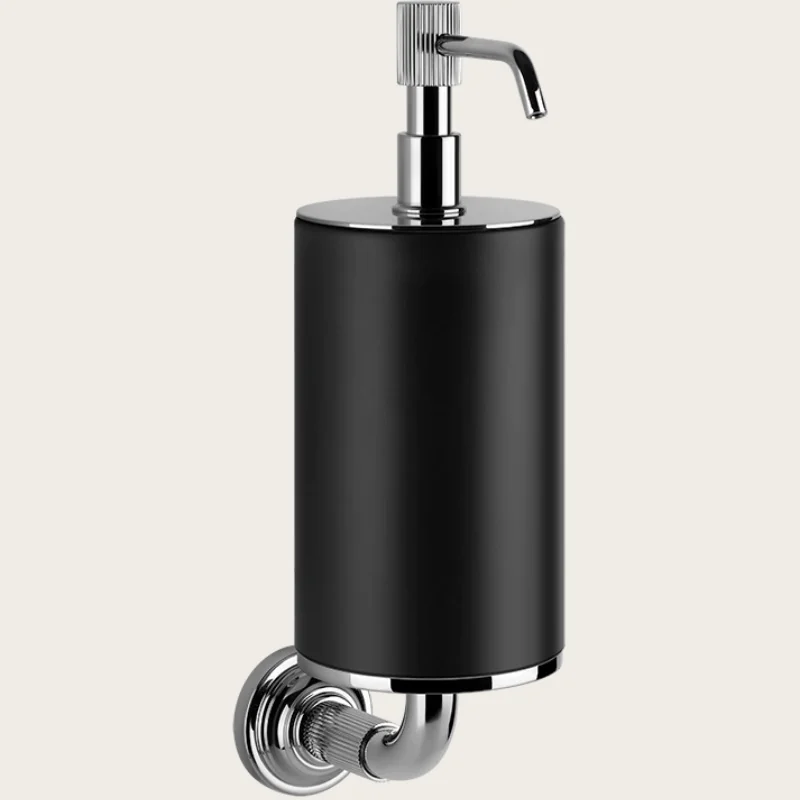Дозатор для жидкого мыла, Gessi, VENTI20, шгв 75*136*254, цвет дозатора-хром/чёрный