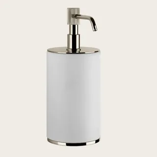 Дозатор для жидкого мыла, Gessi, VENTI20, шгв 75*97*199, цвет дозатора-Nickel PVD/белый