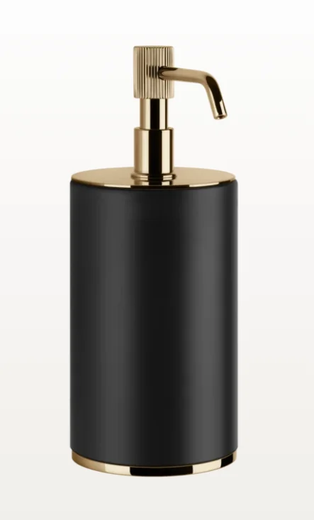 Дозатор для жидкого мыла, Gessi, VENTI20, шгв 75*97*199, цвет дозатора/колбы-Warm Bronze PVD/черный