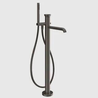 Смеситель для ванны и душа, Gessi, Origini, напольный, цвет-Black Metal Brushed PVD