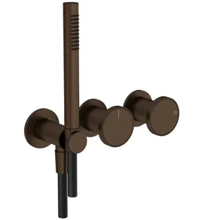 Смеситель для душа, Gessi, Origini, на 2 потребителя, цвет-Dark Bronze