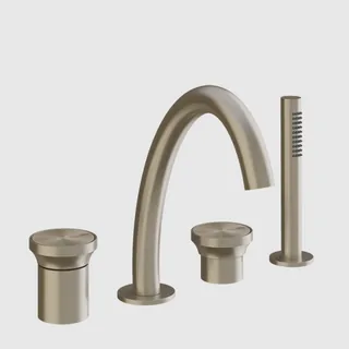 Смеситель для ванны и душа, Gessi, Origini, цвет-Finox Brushed Nickel — иконка
