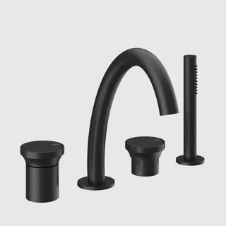 Смеситель для ванны и душа, Gessi, Origini, цвет-черный матовый