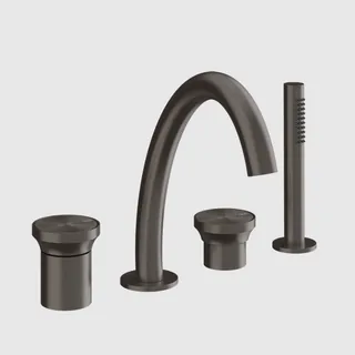 Смеситель для ванны и душа, Gessi, Origini, цвет-Black Metal Brushed PVD — иконка