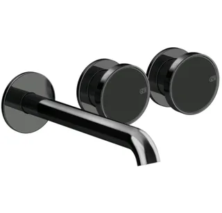 Смеситель для раковины, Gessi, Origini, цвет-Black Metal PVD