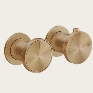 Смеситель для душа, Gessi, Origini, на 1 потребитель, цвет-Warm Bronze Brushed PVD