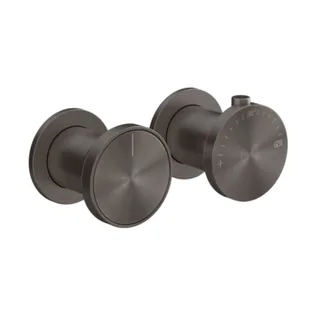 Смеситель для душа, Gessi, Origini, на 3 потребителя, цвет-Black Metal Brushed PVD