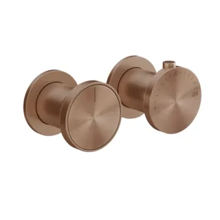 Смеситель для душа, Gessi, Origini, на 3 потребителя, цвет-Copper Brushed PVD