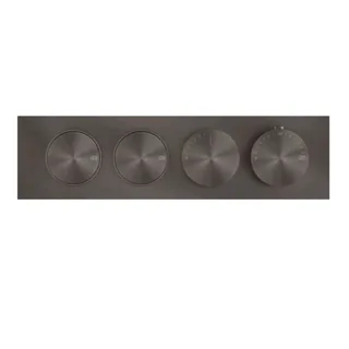Смеситель для душа, Gessi, Origini, на 2 потребителя, цвет-Black Metal Brushed PVD