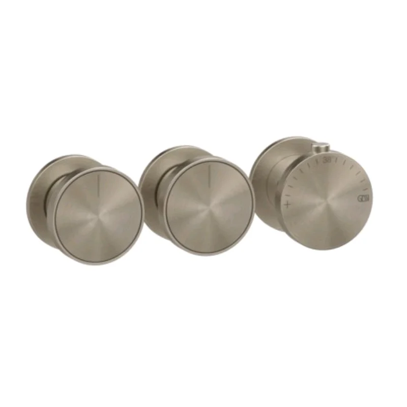Смеситель для душа, Gessi, Origini, на 2 потребителя, цвет-Finox Brushed Nickel