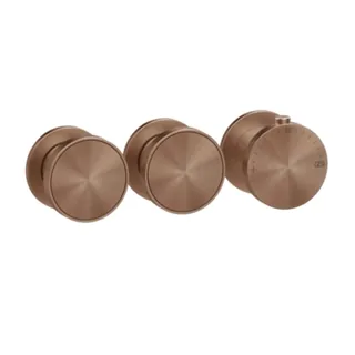 Смеситель для душа, Gessi, Origini, на 2 потребителя, цвет-Copper Brushed PVD