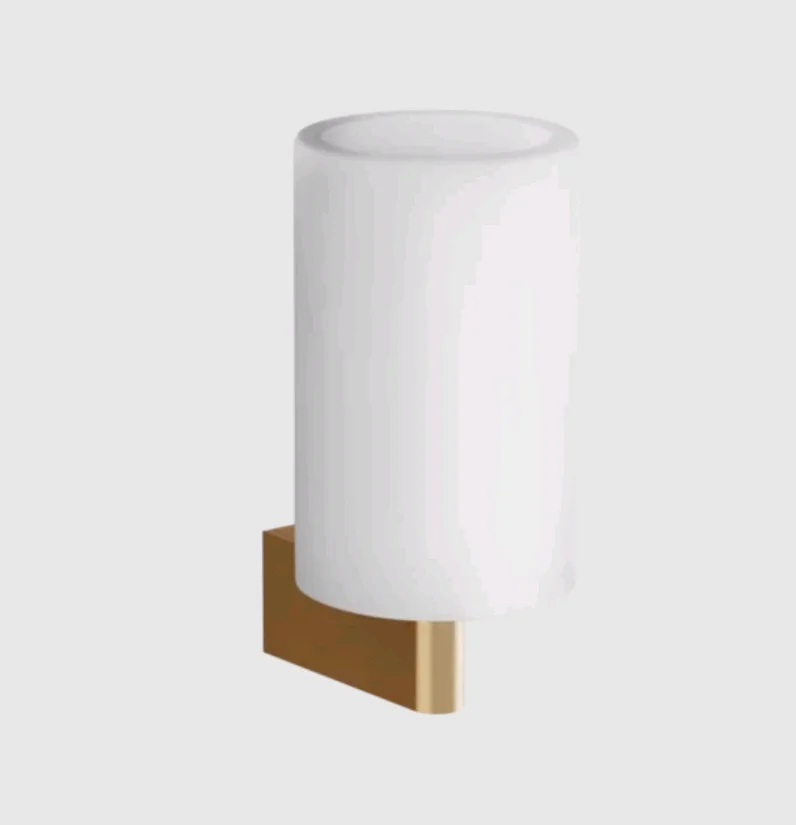 Стакан, Gessi, Origini, шгв 75*105*160, цвет-белый/Warm Bronze Brushed PVD