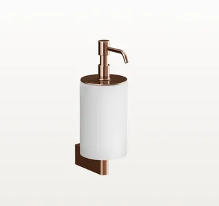 Дозатор для жидкого мыла, Gessi, Origini, шгв 75*127*229, цвет дозатора/колбы-Copper PVD/белый