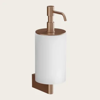 Дозатор для жидкого мыла, Gessi, Origini, шгв 75*127*229, цвет дозатора-Copper Brushed PVD/белый — иконка