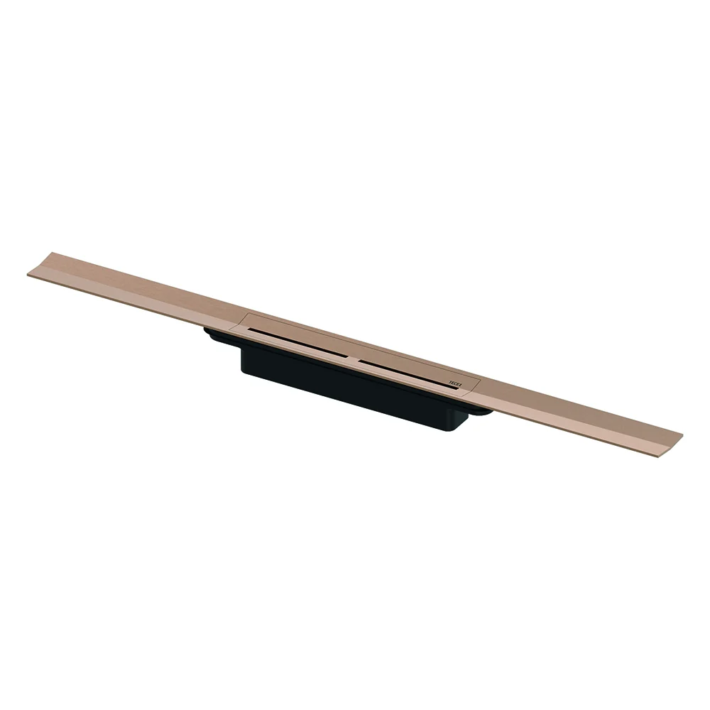 Дренажный канал, TECE, TECEdrainprofile, шдв 55*900*51, цвет крышки-Brushed Red Gold (сатин, красный, позолоченный)