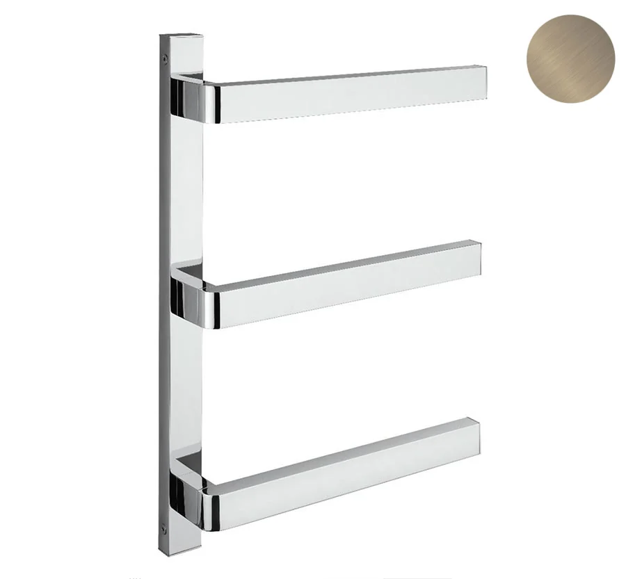 Полотенцесушитель, Margaroli, Panorama, шгв 437*95*639, нижнее, сухого типа, цвет-Brushed Nickel