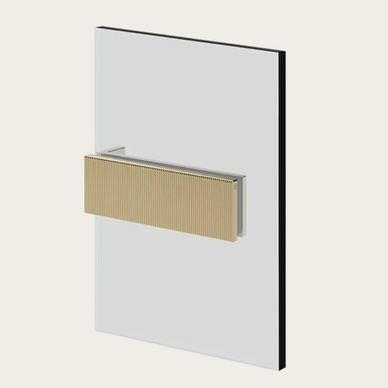 Фиксатор для стекла, Gessi, Shower G Swing System Rigato, цвет-Brushed Brass PVD