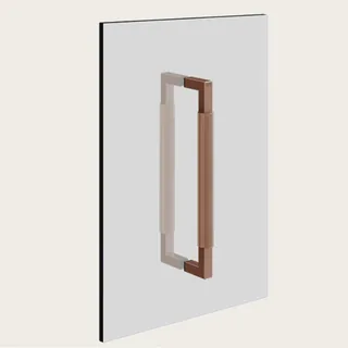 Ручка двойная, Gessi, Shower G Rigato, 300мм, цвет-Copper Brushed PVD