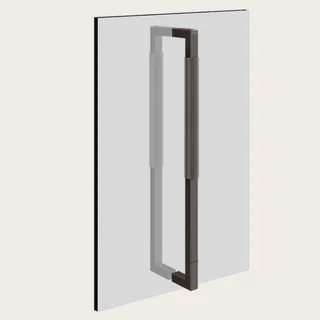 Ручка двойная, Gessi, Shower G Rigato, 450мм, цвет-Black Metal Brushed PVD
