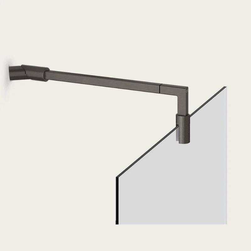Стабилизатор, Gessi, Shower G Swing System Diiamantato, для стекла, цвет-Black Metal Brushed PVD