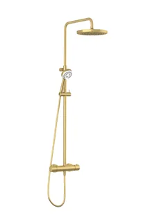Душевая стойка, Kludi, LOGO, DUAL SHOWER SYSTEM, цвет-золото брашированное