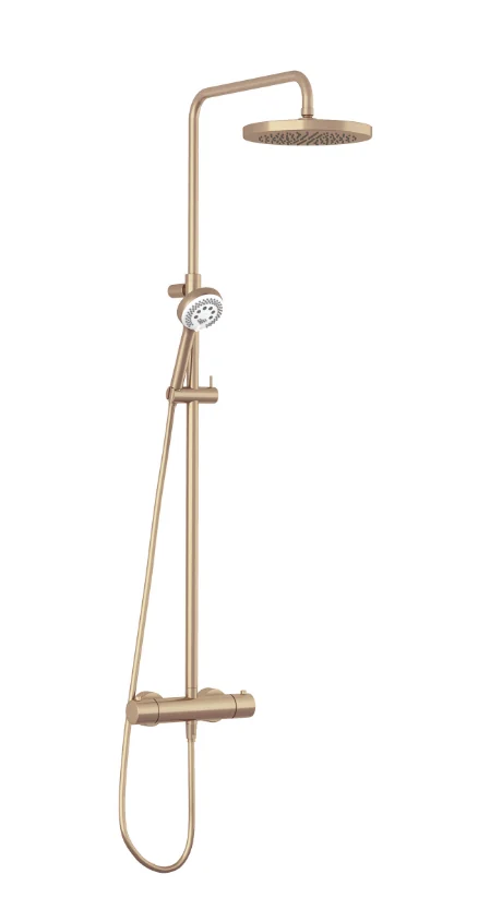 Душевая стойка, Kludi, LOGO, DUAL SHOWER SYSTEM, цвет-бронза брашированная