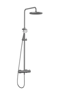 Душевая стойка, Kludi, LOGO, DUAL SHOWER SYSTEM, цвет-сталь оружейная