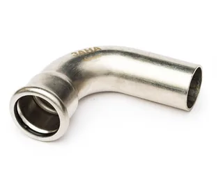 Отвод, Sanha, NiroPress 316L, 90° 76,1 ВПр-НПр, 9001A.3