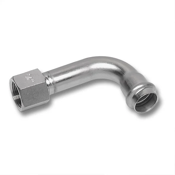 Отвод, Sanha, NiroPress 316L, 90° ВПр-ВР, ø18x1/2, 9002G.3