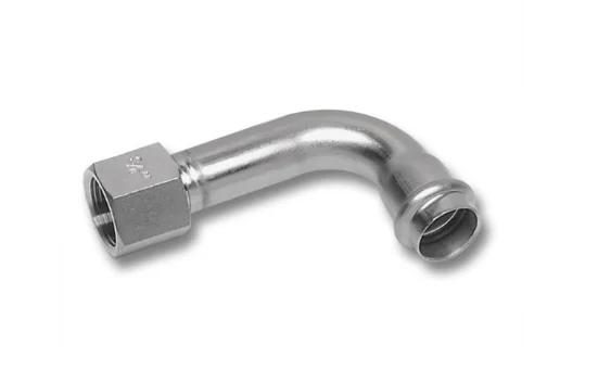 Отвод, SANHA, NiroPress 316L, 90°, ВПр-ВР, ø28x1, 9002G.3