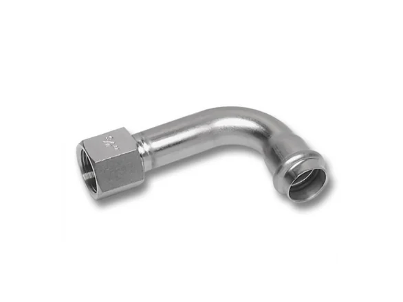 Отвод, SANHA, NiroPress 316L, 90°, ВПр-ВР, ø35x11/4, 9002G.3