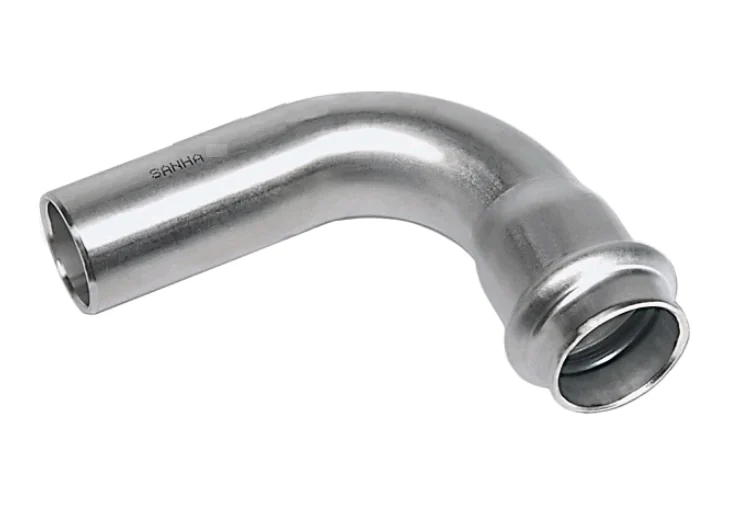 Отвод, Sanha, NiroPress AISI304L, 90°, ВПр-НПр 22, нержавеющая сталь, 91001A.3