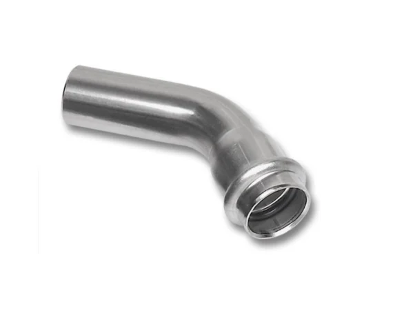 Отвод, Sanha, NiroPress AISI304L, 45° ВПр-НПр, 18, 91040.3