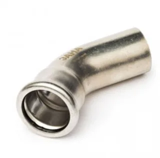Отвод, Sanha, NiroPress AISI304L, 45°, ВПр-НПр 22, нержавеющая сталь, 91040.3 — иконка