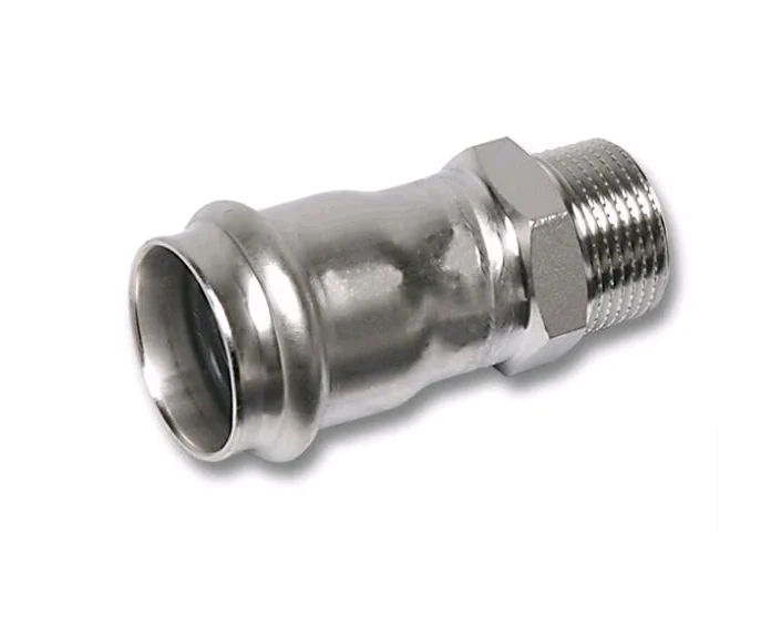 Ниппель, Sanha, NiroPress AISI304L, переходной ВПр-НР, 22x1/2, 91243G.3