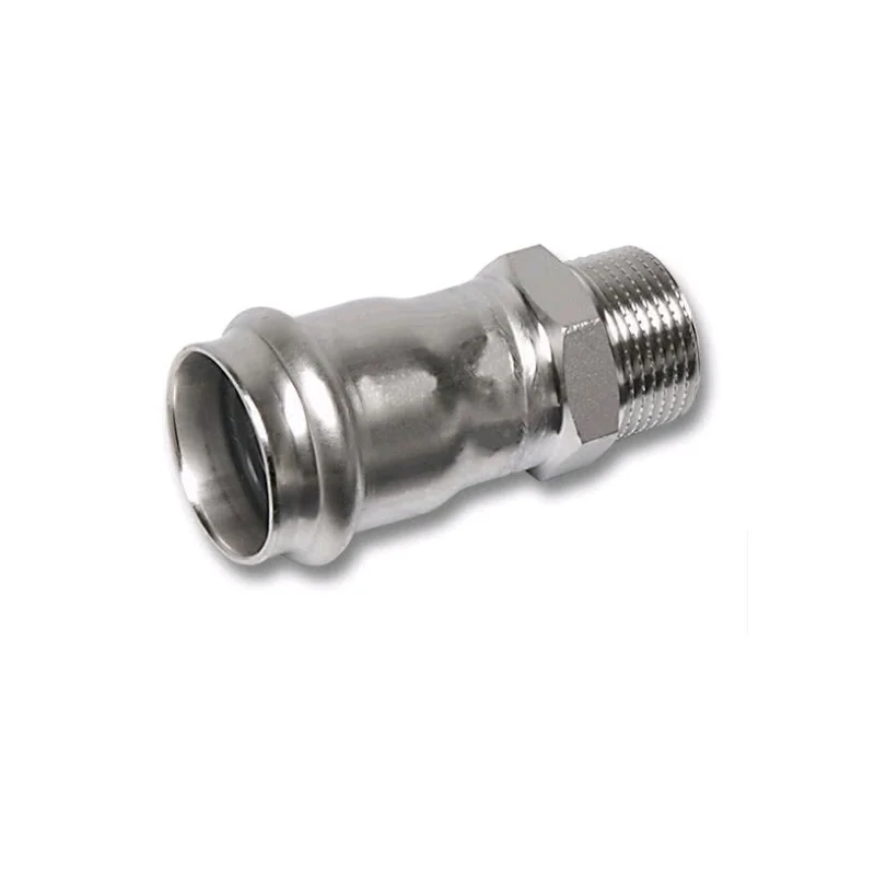Ниппель, Sanha, NiroPress AISI304L, переходной ВПр-НР, 35x11/4, 91243G.3