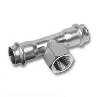 Тройник, Sanha, NiroPress 316L , ВПр-ВР-ВПр, ø15x1/2x15, 9130G.3