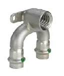 Водорозетка Sanpress Inox, с SC-Contur, нержав.сталь, 15 х 1/2"