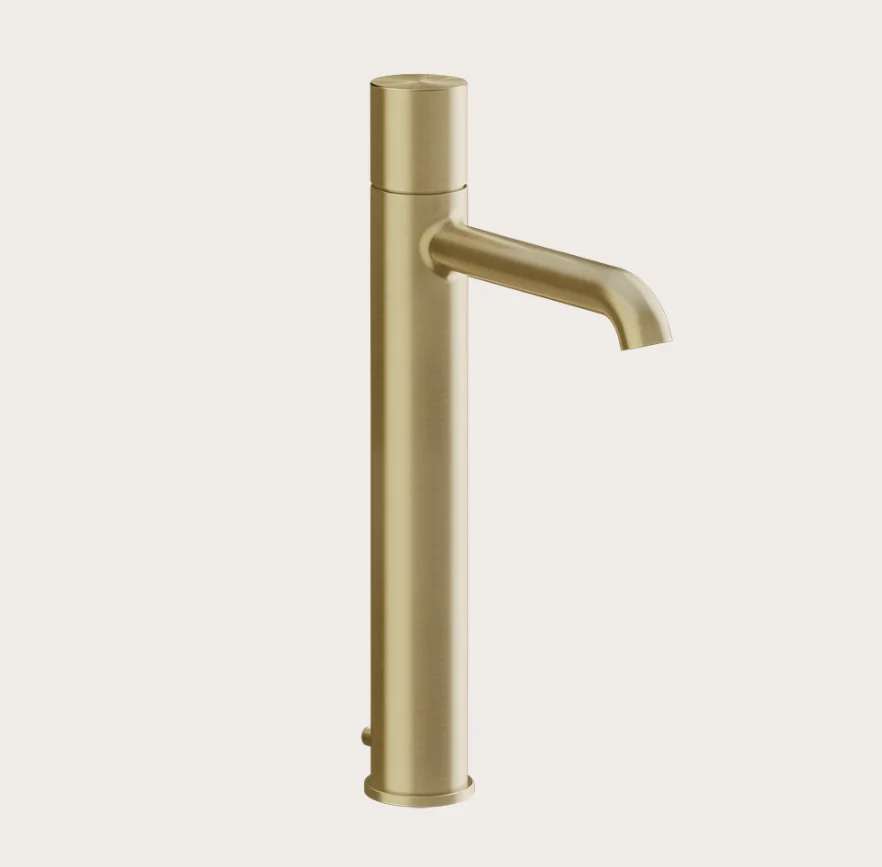 Смеситель для раковины, Gessi, Habito Unito, цвет-Brushed Brass PVD