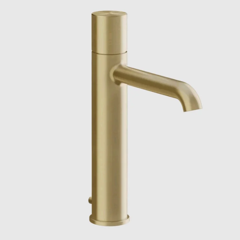 Смеситель для раковины, Gessi, Habito Unito, цвет-латунь брашированная/шлифованная PVD(Brushed Brass PVD)