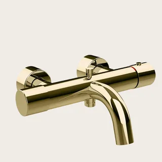 Смеситель для ванны и душа, Gessi, Habito Unito, настенный, цвет-Brass PVD — иконка