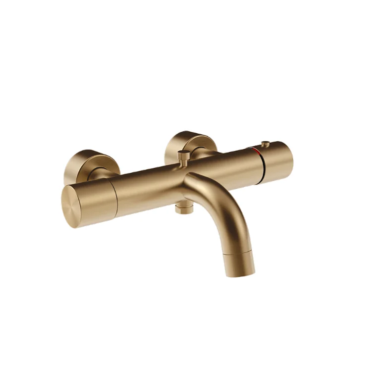 Смеситель для ванны и душа, Gessi, Habito Unito, настенный, цвет-Warm Bronze Brushed PVD
