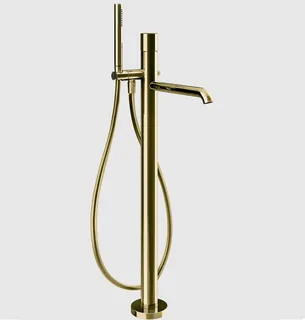 Смеситель для ванны и душа, Gessi, Habito Unito, напольный, цвет-Brass PVD