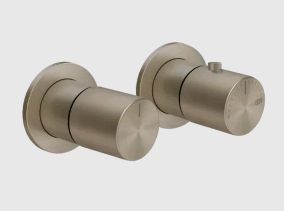 Смеситель для душа, Gessi, Habito Bath-Shower, на 3 потребителя, цвет-Finox Brushed Nickel