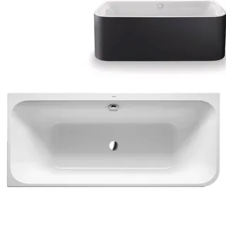 Ванна, Duravit, Happy D.2 Plus, шгв 1800*800*600, цвет ванны-белый, аериловая панель в цвете -графит суперматовый