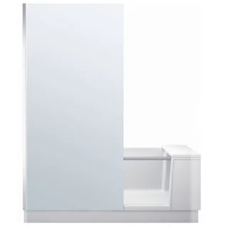 Ванна, Duravit, Shower+Bath, шгв 1700*750*2105, со смонтированной дверцей, стекло в панели слева, цвет-белый матовый