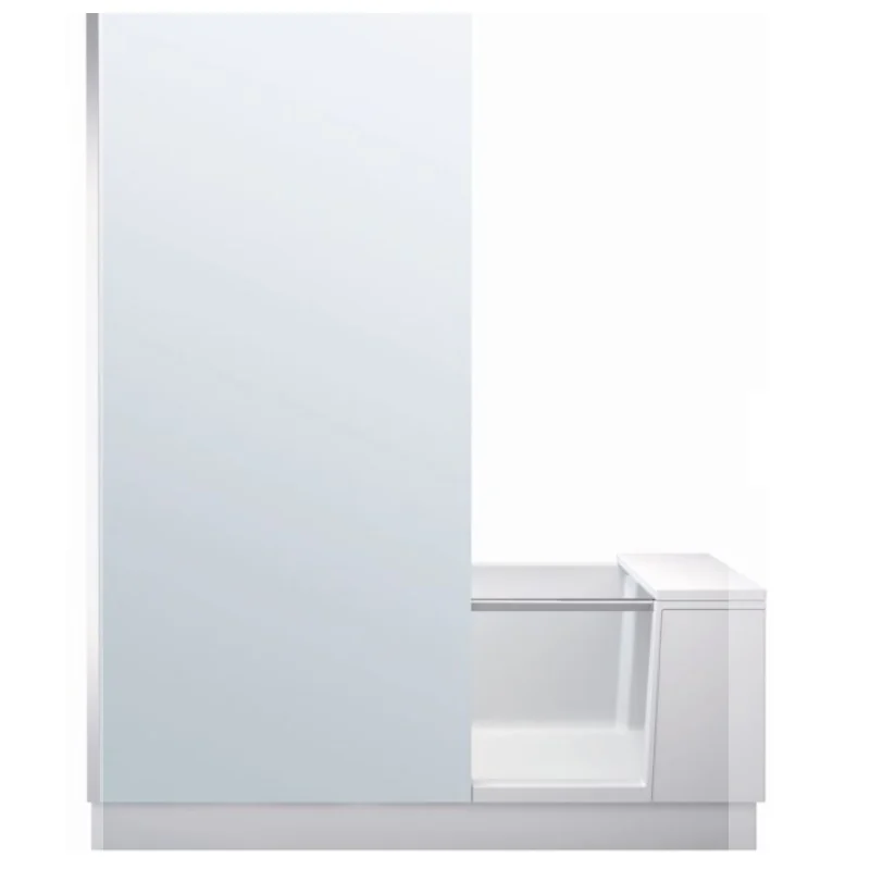 Ванна, Duravit, Shower+Bath, шгв 1700*750*2105, со смонтированной дверцей, стекло в панели слева, цвет-белый матовый