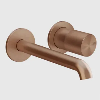 Смеситель для раковины, Gessi, Habito Unito, цвет-Copper Brushed PVD