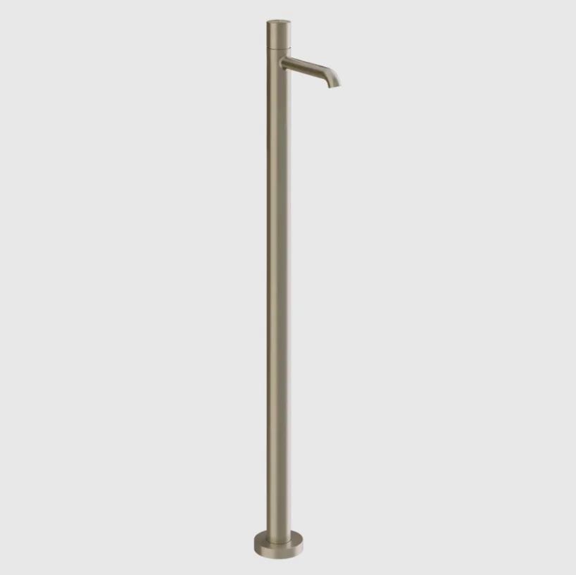 Смеситель для раковины, Gessi, Habito Unito, напольный, цвет-Finox Brushed Nickel